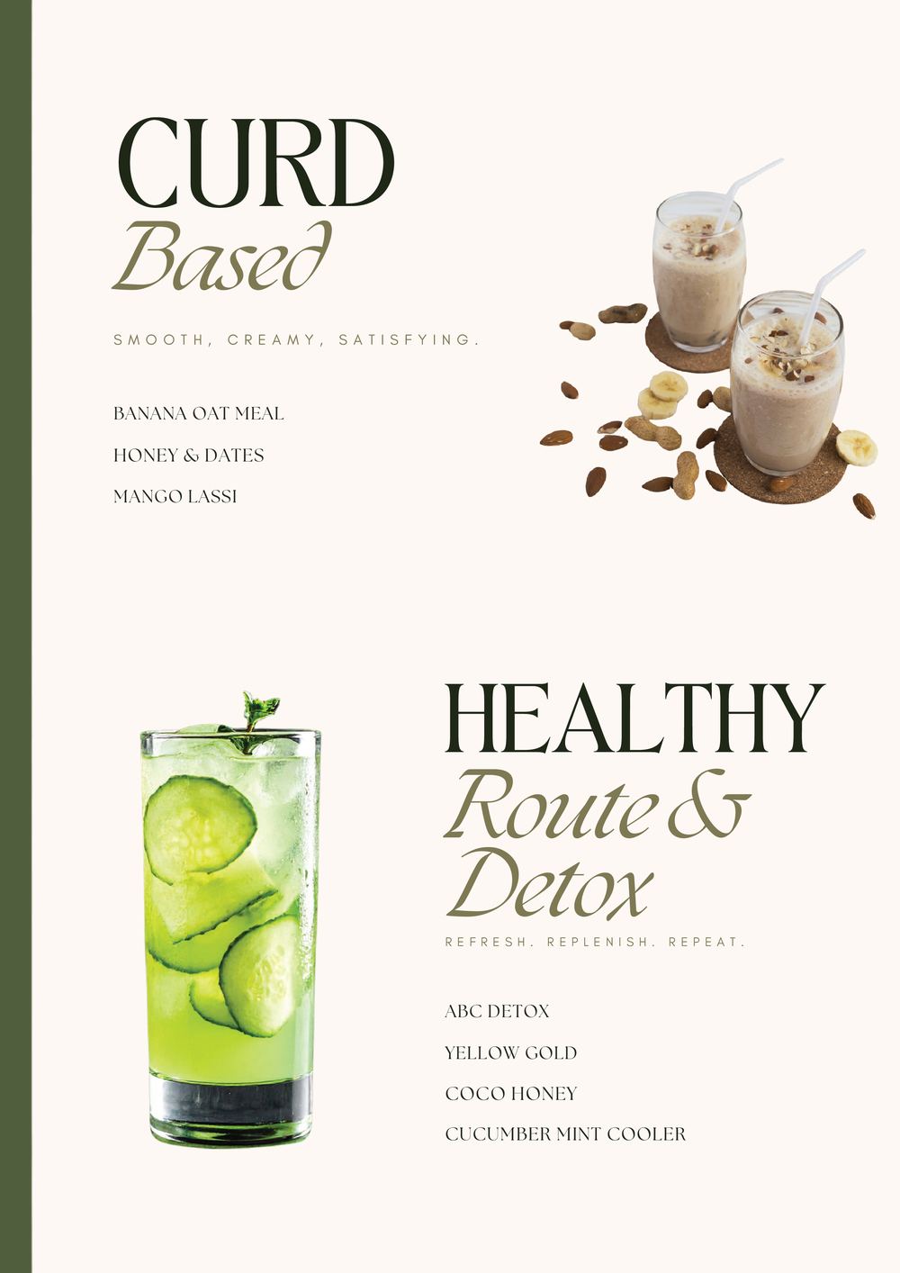 Curd-Based & Healthy Drinks menu