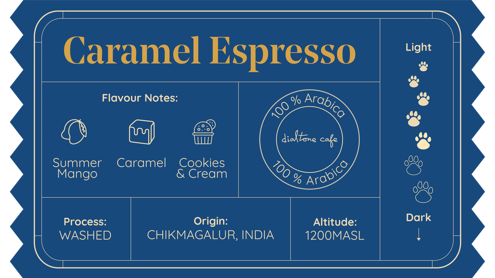 Dialtone Caramel Espresso coffee bag