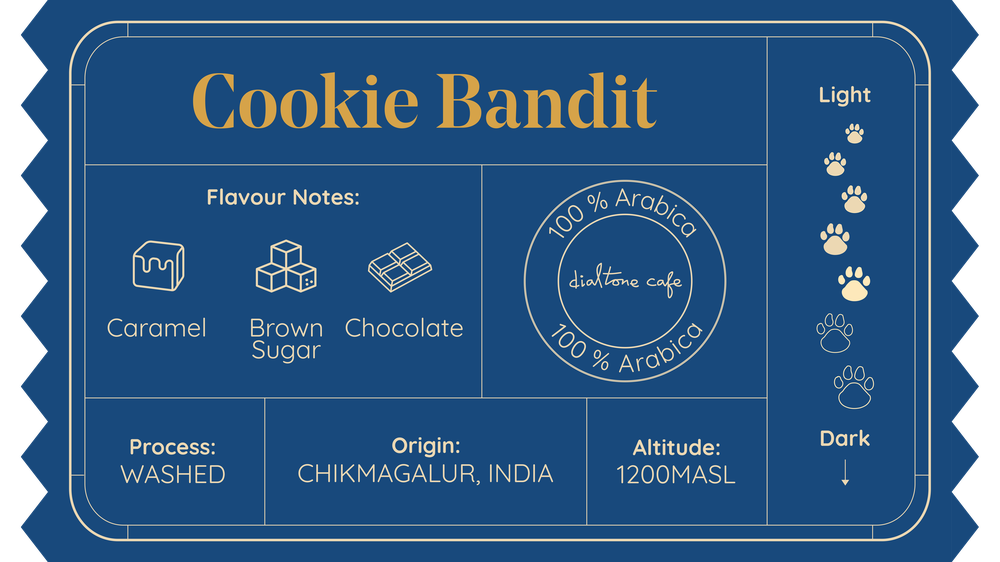 Dialtone Cookie Bandit coffee bag